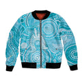 50 Years Deadly NAIDOC Week 2026 Personalised Bomber Jacket Dhari Blue Indigenous Art