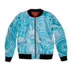 50 Years Deadly NAIDOC Week 2026 Personalised Bomber Jacket Dhari Blue Indigenous Art