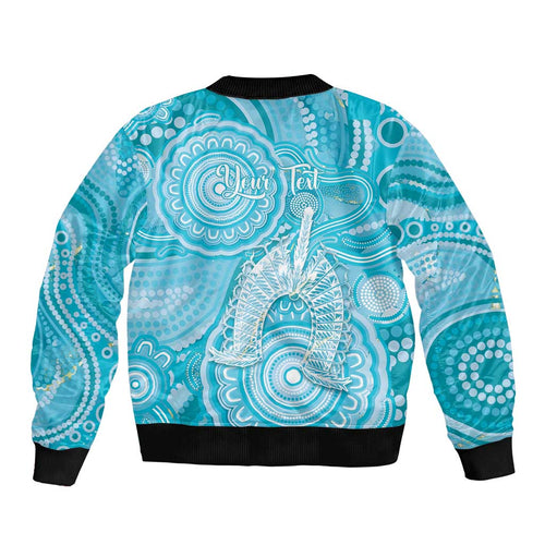 50 Years Deadly NAIDOC Week 2026 Personalised Bomber Jacket Dhari Blue Indigenous Art