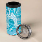 50 Years Deadly NAIDOC Week 2026 Personalised 4 in 1 Can Cooler Tumbler Dhari Blue Indigenous Art