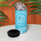 50 Years Deadly NAIDOC Week 2026 Personalised 4 in 1 Can Cooler Tumbler Dhari Blue Indigenous Art