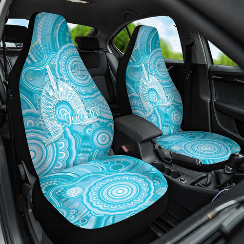 50 Years Deadly NAIDOC Week 2026 Personalised Car Seat Cover Dhari Blue Indigenous Art
