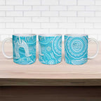 50 Years Deadly NAIDOC Week 2026 Personalised Ceramic Mug Dhari Blue Indigenous Art