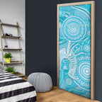 50 Years Deadly NAIDOC Week 2026 Personalised Door Cover Dhari Blue Indigenous Art
