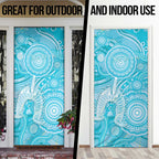 50 Years Deadly NAIDOC Week 2026 Personalised Door Cover Dhari Blue Indigenous Art
