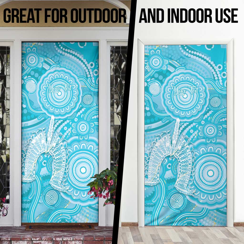 50 Years Deadly NAIDOC Week 2026 Personalised Door Cover Dhari Blue Indigenous Art