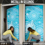50 Years Deadly NAIDOC Week 2026 Personalised Door Cover Dhari Blue Indigenous Art
