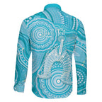 50 Years Deadly NAIDOC Week 2026 Personalised Family Matching Puletasi and Hawaiian Shirt Dhari Blue Indigenous Art
