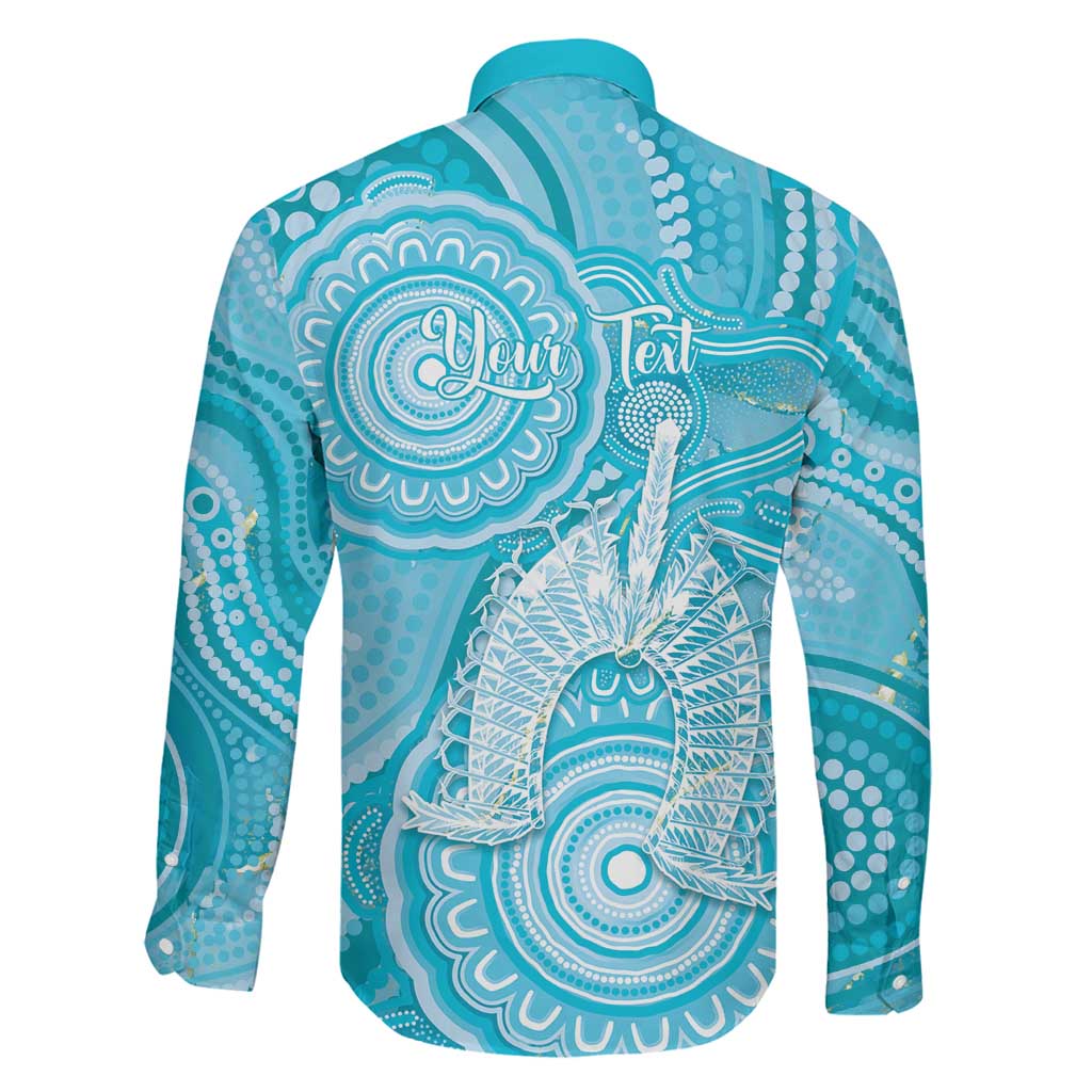 50 Years Deadly NAIDOC Week 2026 Personalised Family Matching Summer Maxi Dress and Hawaiian Shirt Dhari Blue Indigenous Art