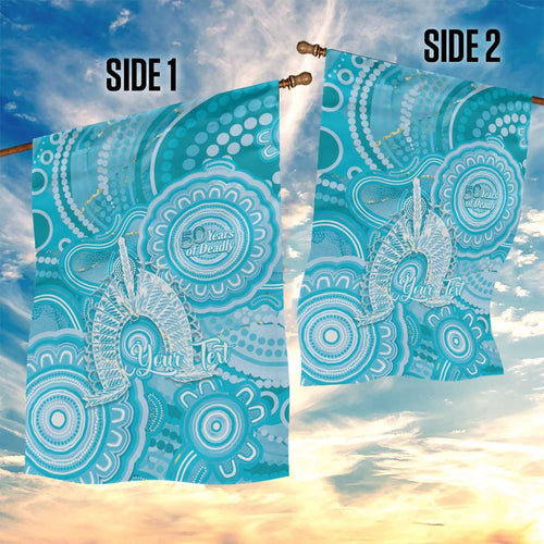 50 Years Deadly NAIDOC Week 2026 Personalised Garden Flag Dhari Blue Indigenous Art