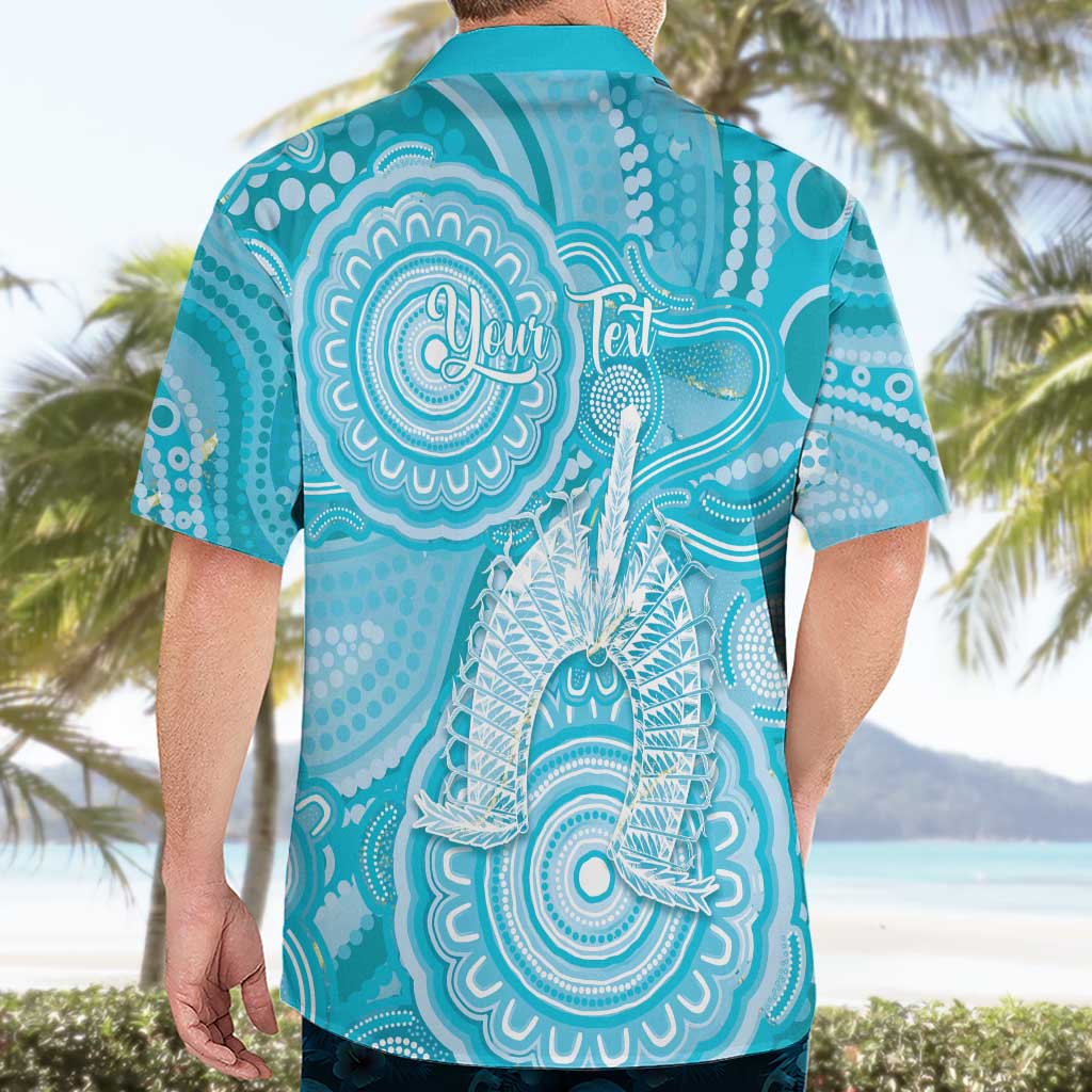 50 Years Deadly NAIDOC Week 2026 Personalised Hawaiian Shirt Dhari Blue Indigenous Art