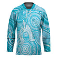 50 Years Deadly NAIDOC Week 2026 Personalised Hockey Jersey Dhari Blue Indigenous Art
