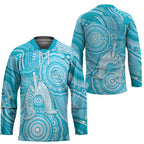 50 Years Deadly NAIDOC Week 2026 Personalised Hockey Jersey Dhari Blue Indigenous Art