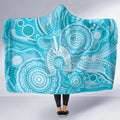 50 Years Deadly NAIDOC Week 2026 Personalised Hooded Blanket Dhari Blue Indigenous Art