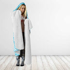 50 Years Deadly NAIDOC Week 2026 Personalised Hooded Blanket Dhari Blue Indigenous Art