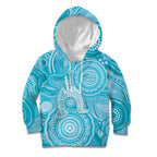 50 Years Deadly NAIDOC Week 2026 Personalised Kid Hoodie Dhari Blue Indigenous Art