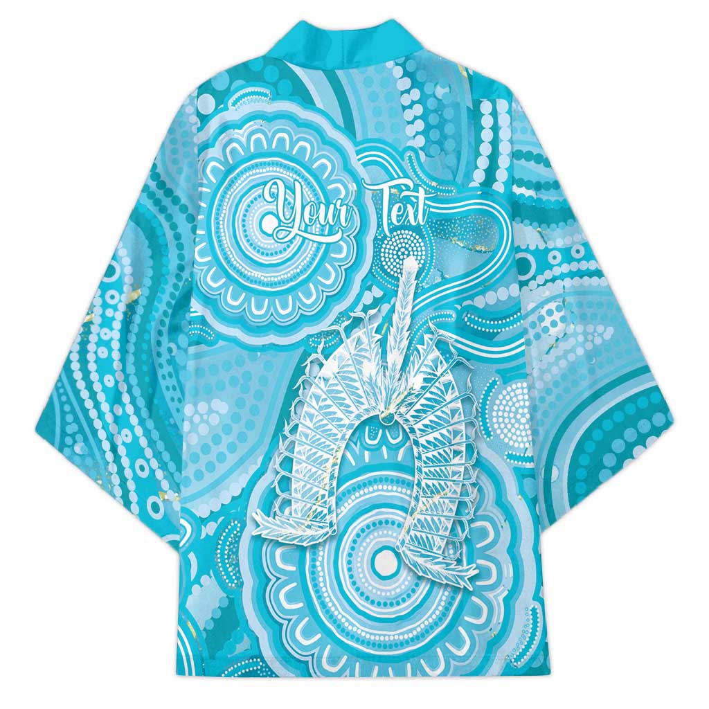 50 Years Deadly NAIDOC Week 2026 Personalised Kimono Dhari Blue Indigenous Art