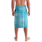 50 Years Deadly NAIDOC Week 2026 Personalised Lavalava Dhari Blue Indigenous Art