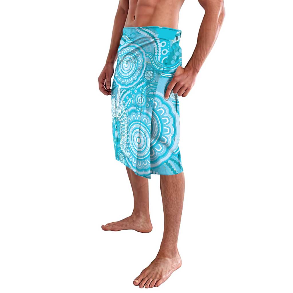 50 Years Deadly NAIDOC Week 2026 Personalised Lavalava Dhari Blue Indigenous Art