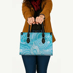 50 Years Deadly NAIDOC Week 2026 Personalised Leather Bag Dhari Blue Indigenous Art