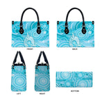 50 Years Deadly NAIDOC Week 2026 Personalised Leather Bag Dhari Blue Indigenous Art
