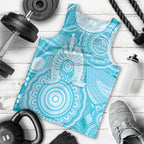 50 Years Deadly NAIDOC Week 2026 Personalised Men Tank Top Dhari Blue Indigenous Art