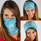 50 Years Deadly NAIDOC Week 2026 Personalised Neck Gaiter Dhari Blue Indigenous Art