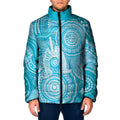 50 Years Deadly NAIDOC Week 2026 Personalised Padded Jacket Dhari Blue Indigenous Art