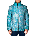 50 Years Deadly NAIDOC Week 2026 Personalised Padded Jacket Dhari Blue Indigenous Art