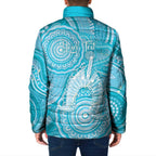 50 Years Deadly NAIDOC Week 2026 Personalised Padded Jacket Dhari Blue Indigenous Art