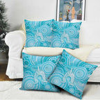 50 Years Deadly NAIDOC Week 2026 Personalised Pillow Cover Dhari Blue Indigenous Art