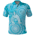 50 Years Deadly NAIDOC Week 2026 Personalised Polo Shirt Dhari Blue Indigenous Art
