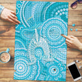 50 Years Deadly NAIDOC Week 2026 Personalised Puzzle Dhari Blue Indigenous Art