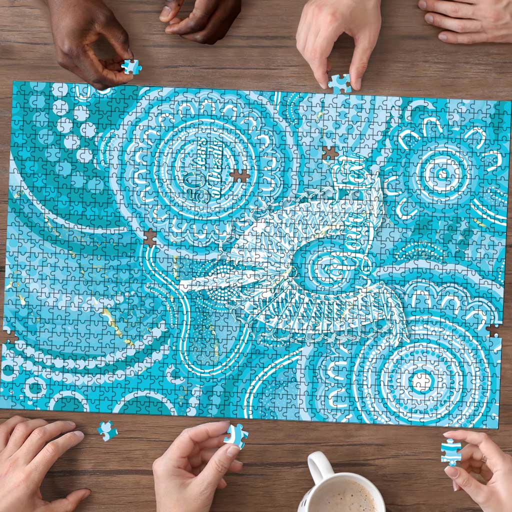 50 Years Deadly NAIDOC Week 2026 Personalised Puzzle Dhari Blue Indigenous Art