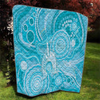 50 Years Deadly NAIDOC Week 2026 Personalised Quilt Dhari Blue Indigenous Art
