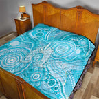 50 Years Deadly NAIDOC Week 2026 Personalised Quilt Dhari Blue Indigenous Art