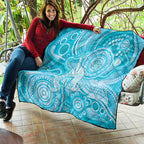 50 Years Deadly NAIDOC Week 2026 Personalised Quilt Dhari Blue Indigenous Art
