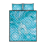 50 Years Deadly NAIDOC Week 2026 Personalised Quilt Bed Set Dhari Blue Indigenous Art
