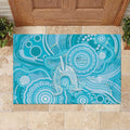 50 Years Deadly NAIDOC Week 2026 Personalised Rubber Doormat Dhari Blue Indigenous Art