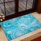 50 Years Deadly NAIDOC Week 2026 Personalised Rubber Doormat Dhari Blue Indigenous Art