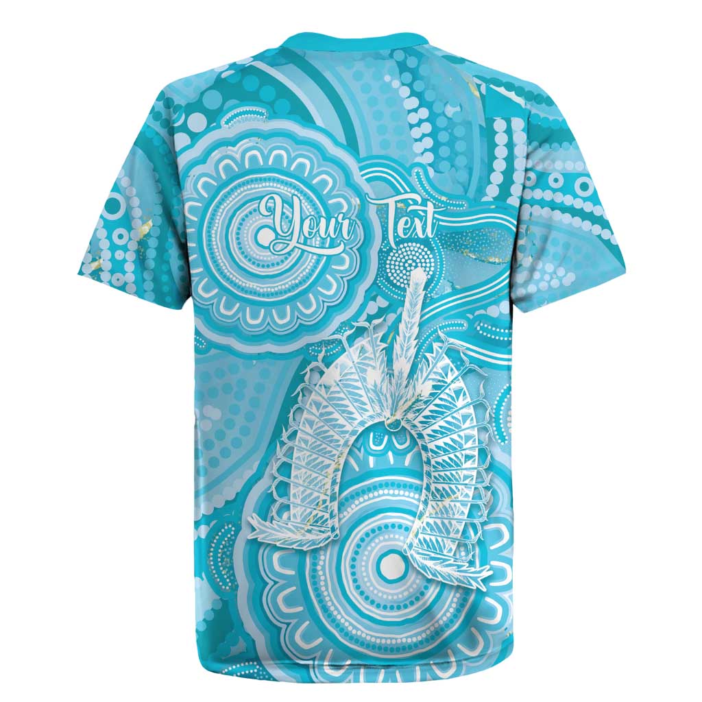 50 Years Deadly NAIDOC Week 2026 Personalised Rugby Jersey Dhari Blue Indigenous Art