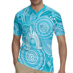 50 Years Deadly NAIDOC Week 2026 Personalised Rugby Jersey Dhari Blue Indigenous Art