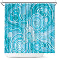 50 Years Deadly NAIDOC Week 2026 Personalised Shower Curtain Dhari Blue Indigenous Art