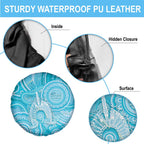 50 Years Deadly NAIDOC Week 2026 Personalised Spare Tire Cover Dhari Blue Indigenous Art
