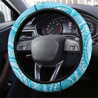 50 Years Deadly NAIDOC Week 2026 Steering Wheel Cover Dhari Blue Indigenous Art