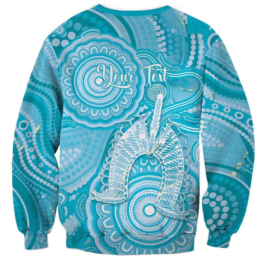 50 Years Deadly NAIDOC Week 2026 Personalised Sweatshirt Dhari Blue Indigenous Art