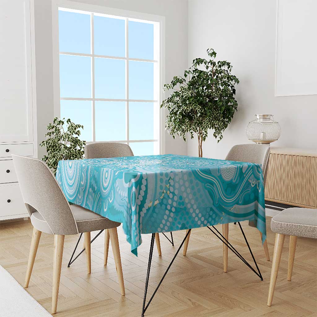 50 Years Deadly NAIDOC Week 2026 Personalised Tablecloth Dhari Blue Indigenous Art