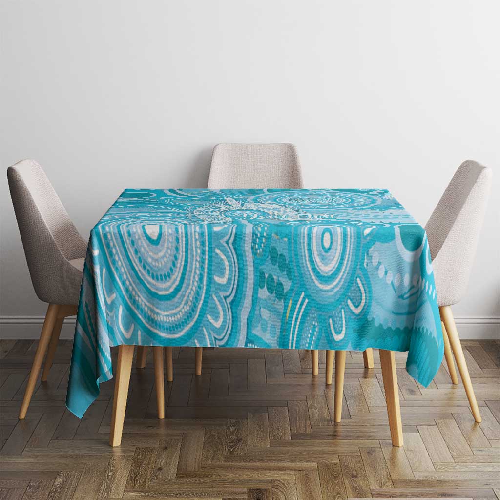 50 Years Deadly NAIDOC Week 2026 Personalised Tablecloth Dhari Blue Indigenous Art