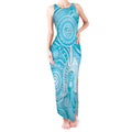 50 Years Deadly NAIDOC Week 2026 Personalised Tank Maxi Dress Dhari Blue Indigenous Art