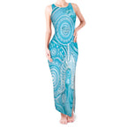 50 Years Deadly NAIDOC Week 2026 Personalised Tank Maxi Dress Dhari Blue Indigenous Art